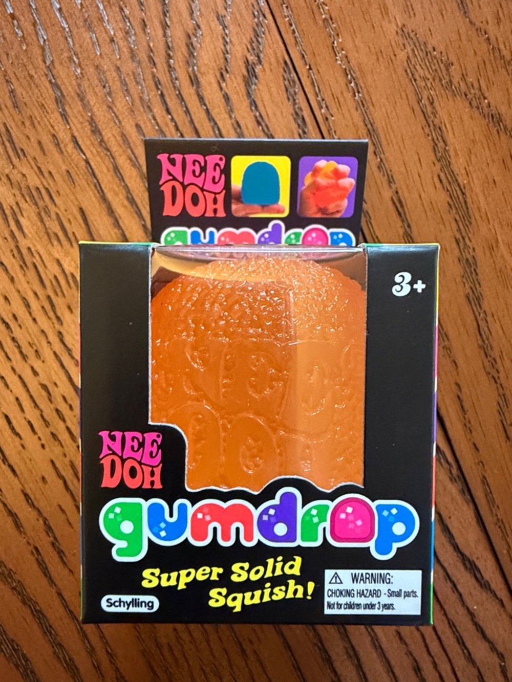 Nee Doh Gumdrop Super Solid Squish! Orange Sensory Toy